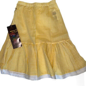 NWT‼️ Yellow Checker Skirt with matching shawl​